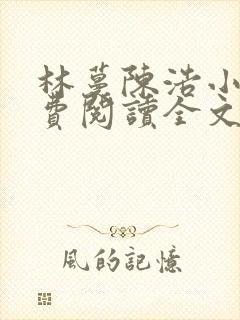 林蔓陈浩小说免费阅读全文最新章节封面