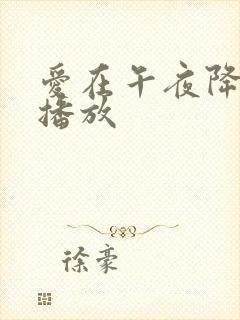 爱在午夜降临前播放