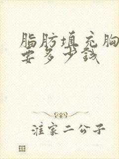 脂肪填充胸部需要多少钱