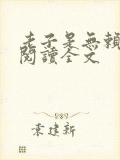 老子是无赖免费阅读全文封面