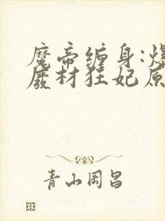 魔帝缠身:爆宠废材狂妃原著作者封面