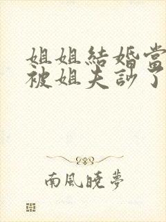 姐姐结婚当晚我被姐夫吵了by东度日小说txt