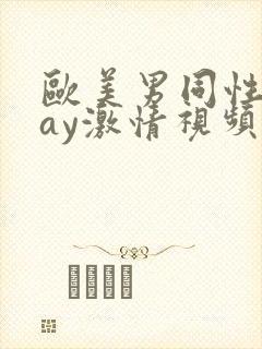 欧美男同性恋gay激情视频