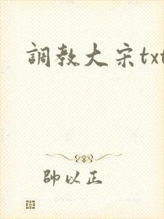 调教大宋txt