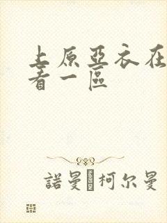 上原亚衣在线观看一区