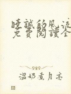 晓诚的风流人生免费阅读全文小说