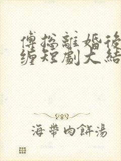 傅总离婚后别纠缠短剧大结局封面