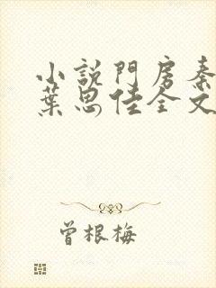 小说门房秦大爷叶思佳全文阅读