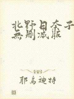 北野日奈子三级无删减版