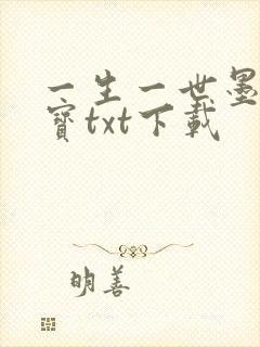 一生一世墨宝非宝txt下载封面