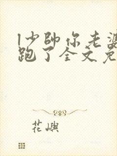 l少帅你老婆又跑了全文免费阅读