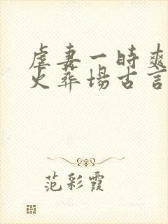 虐妻一时爽追妻火葬场古言