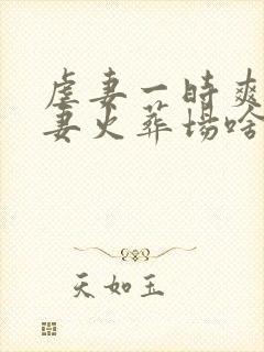 虐妻一时爽,追妻火葬场啥意思