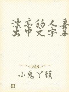 漂亮的人妻被中出中文字幕封面