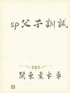 sp父子训诫封面