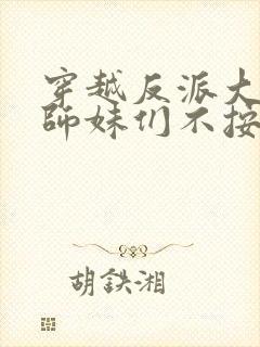 穿越反派大师兄师妹们不按套路出牌封面