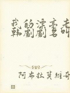 我的漂亮老板娘韩剧剧名叫什么