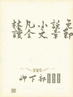 林凡小说免费阅读全文章节