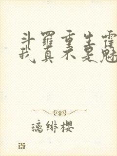 斗罗重生霍雨浩我真不是魅魔笔趣阁免费