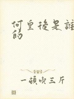 何皇后是谁扮演的