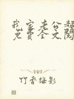 我家老公超宠哒免费全文阅读