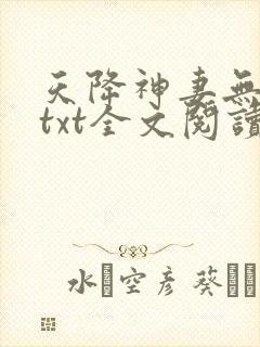 天降神妻无删减txt全文阅读下载