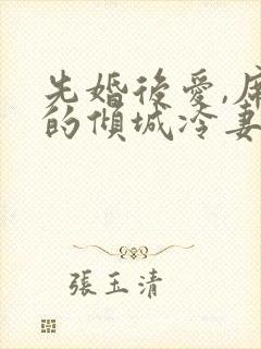 先婚后爱,席少的倾城冷妻 小说