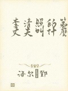 李清照的第二任丈夫叫什么