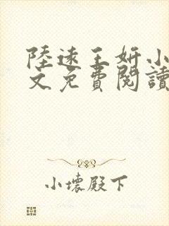 陆远王妍小说全文免费阅读