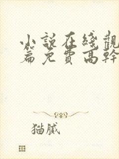 小说在线观看短篇免费高干