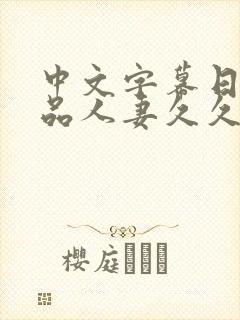 中文字幕日韩精品人妻久久久封面