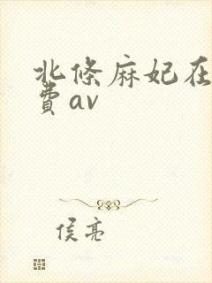 北条麻妃在线免费av封面