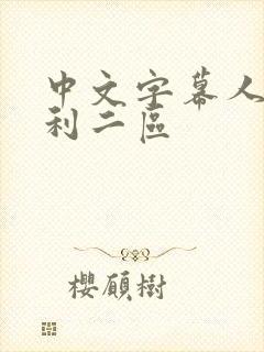 中文字幕人妻福利二区封面