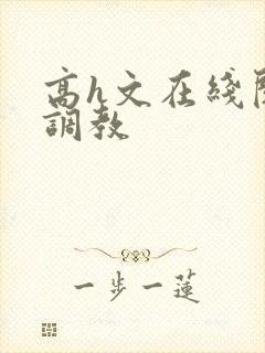 高h文在线阅读调教