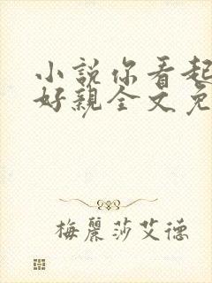 小说你看起来很好亲全文免费阅读封面