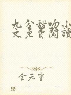 九分甜吻小说全文免费阅读封面