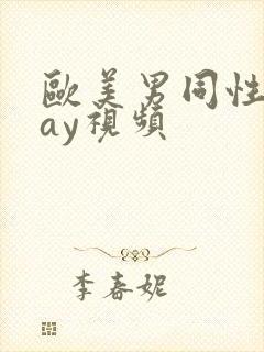 欧美男同性恋gay视频