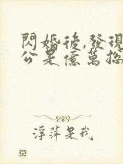 闪婚后,发现老公是亿万总裁全文阅读全文