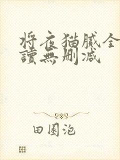 将夜猫腻全文阅读无删减