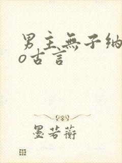 男主无子纳妾po古言