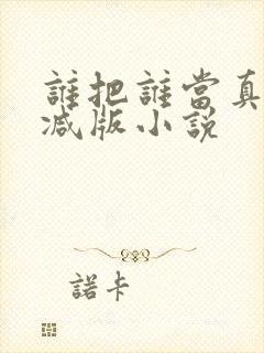 谁把谁当真无删减版小说封面