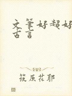文笔好超好看的古言
