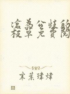 沧为公歧的清纯校草免费阅读