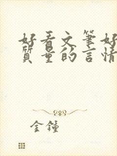 好看文笔好的高质量的言情小说封面