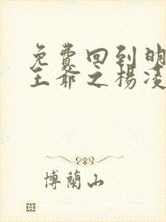 免费回到明朝当王爷之杨凌传