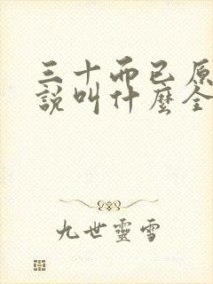 三十而已原著小说叫什么全文阅读