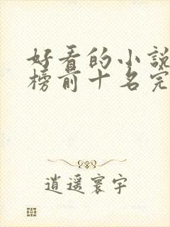 好看的小说排行榜前十名完结