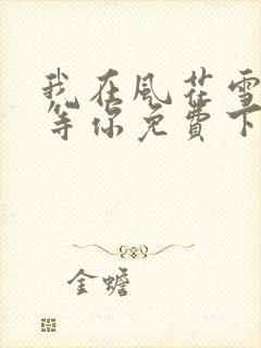 我在风花雪月里等你免费下载txt