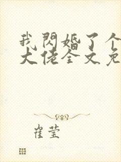 我闪婚了个财阀大佬全文免费阅读