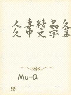 人妻精品久久久久中文字幕